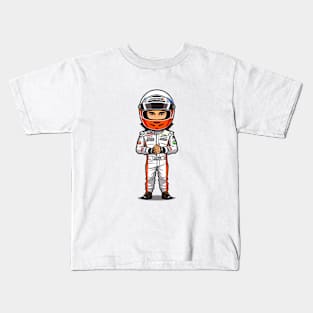 Racing Car Driver Figure Kids T-Shirt